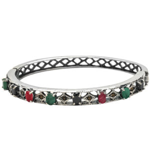 Pulsera marquesita con diseño de rombos